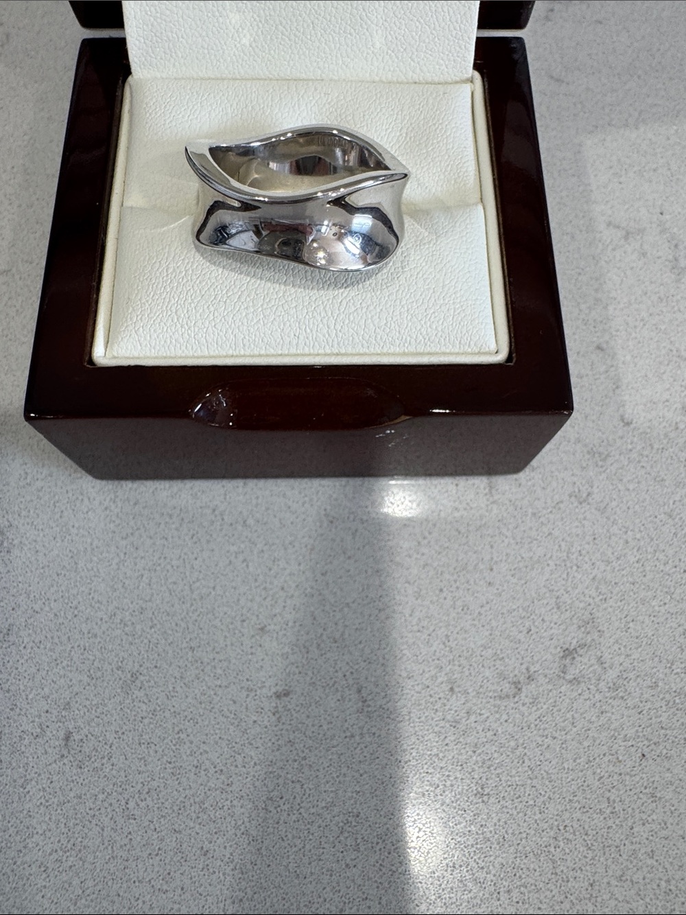 Lia Sophia Silver Wave Open Ring